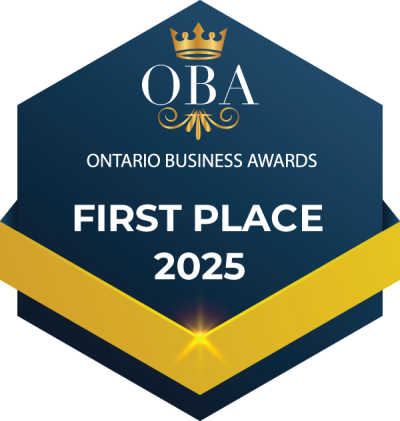 Ontario Business Awards — First Place 2025 badge